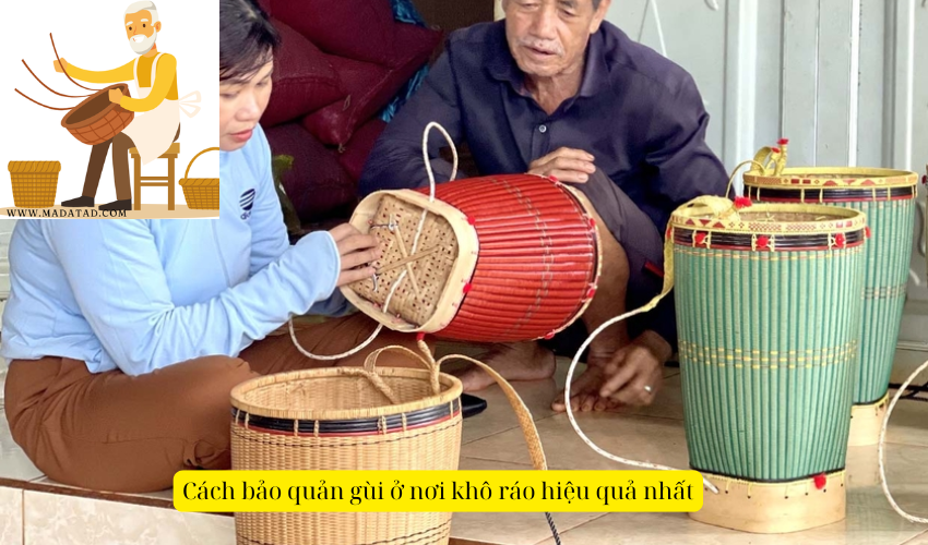 The most effective way to store baskets in a dry place